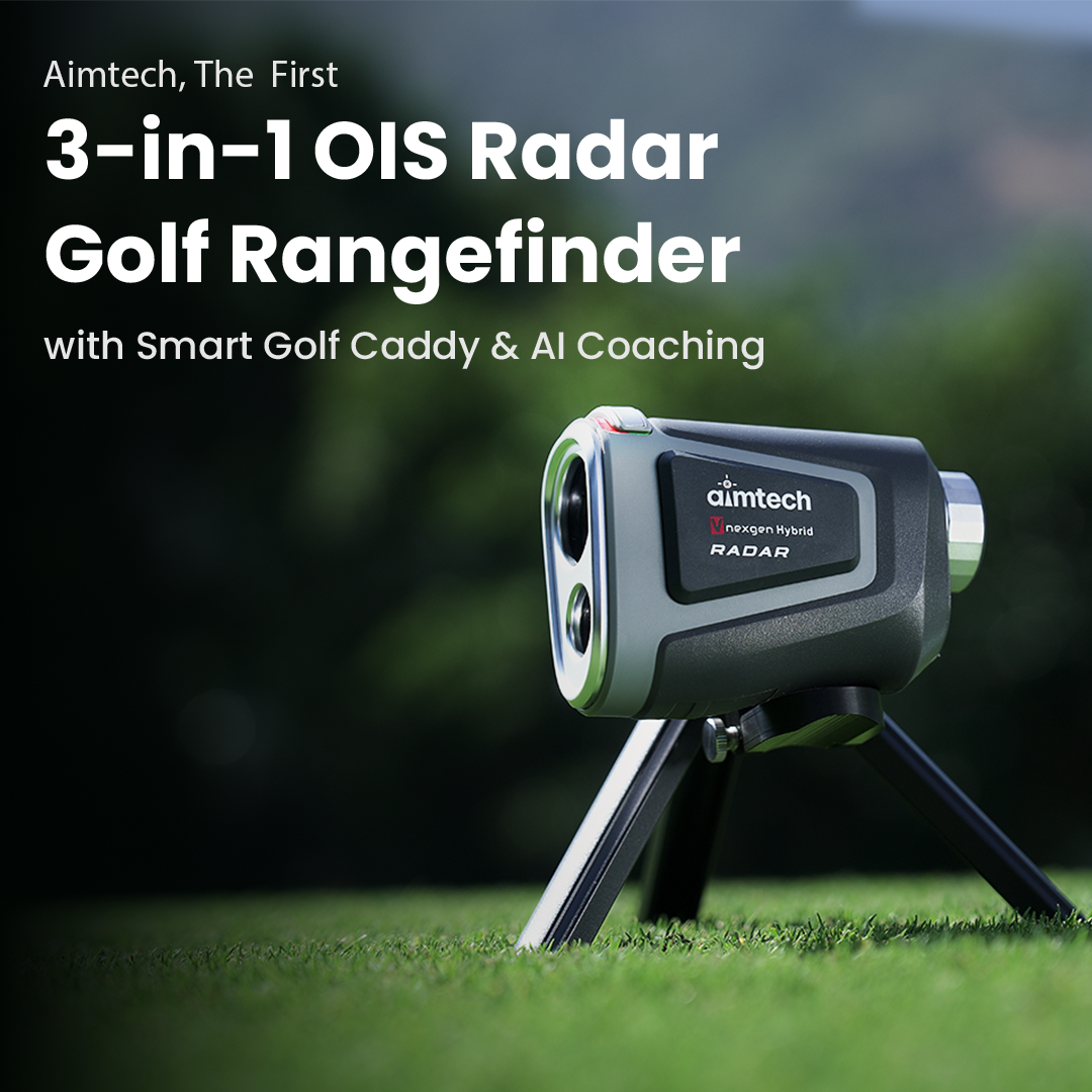 Aimtech Vnexgen Hybrid RADAR | The World’s First 3-in-1 OIS Golf Rangefinder