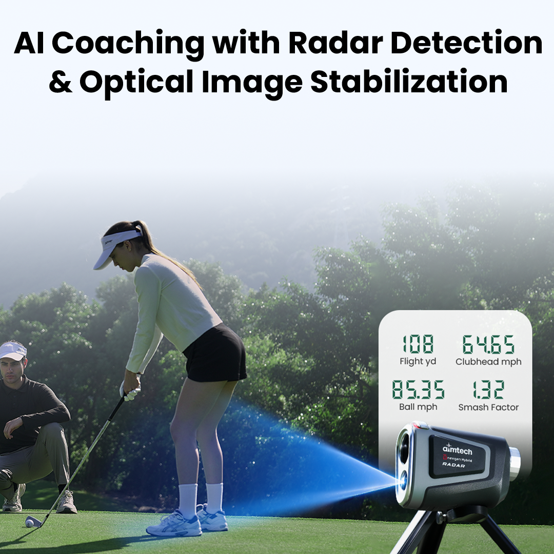 Aimtech Vnexgen Hybrid RADAR | The World’s First 3-in-1 OIS Golf Rangefinder