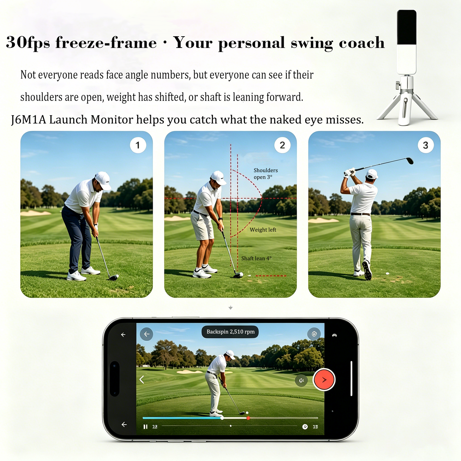 J6M1A Golf Launch Monitor